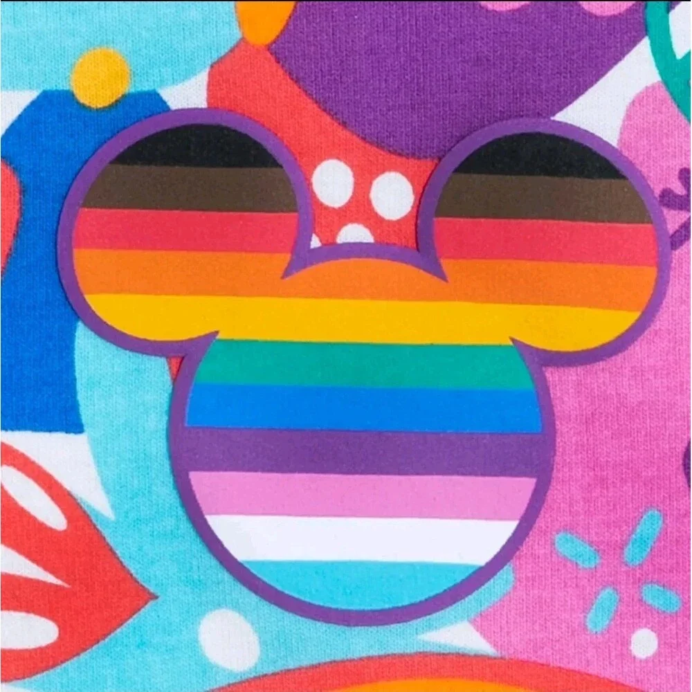 Spirit Jersey Disney Pride Shirt Rainbow Mickey Mouse Unisex XS L100 Oversized - Picture 7 of 7
